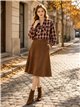 Blusa cuadros con lazada