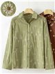 Camisa bordada de flores y paisley