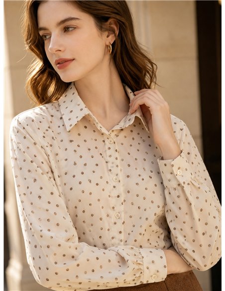 Camisa gasa lunares de terciopelo