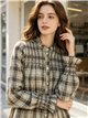 Camisa cuadros con frunces