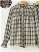 Camisa cuadros con frunces