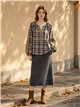 Blusa cuadros con bordado