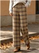 Pantalón wide leg cuadros