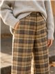 Pantalón wide leg cuadros