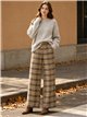 Pantalón wide leg cuadros