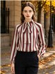 Blusa rayas con lazada