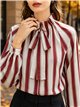 Blusa rayas con lazada