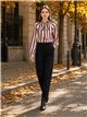 Blusa rayas con lazada