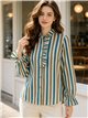 Blusa rayas con volante
