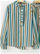 Blusa rayas con volante