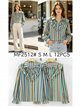Camicia a righe con volant