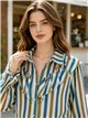Camicia a righe con volant