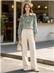 Camicia a righe con volant