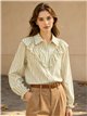 Camicia a righe con volant