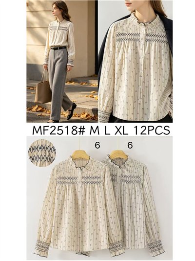 Blusa rayas con frunces 2