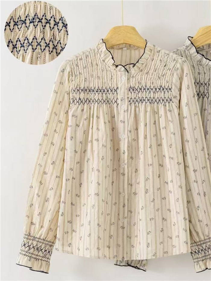 Blusa rayas con frunces