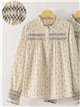Blusa rayas con frunces