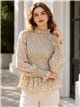 Blusa rayas y lunares con nido de abeja