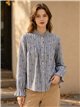 Blusa rayas estampada con lazos