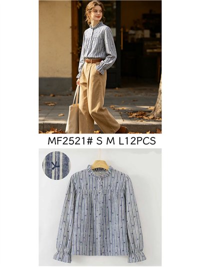 Blusa rayas estampada con lazos 2