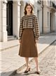 Karierte Bluse mit Raffungen