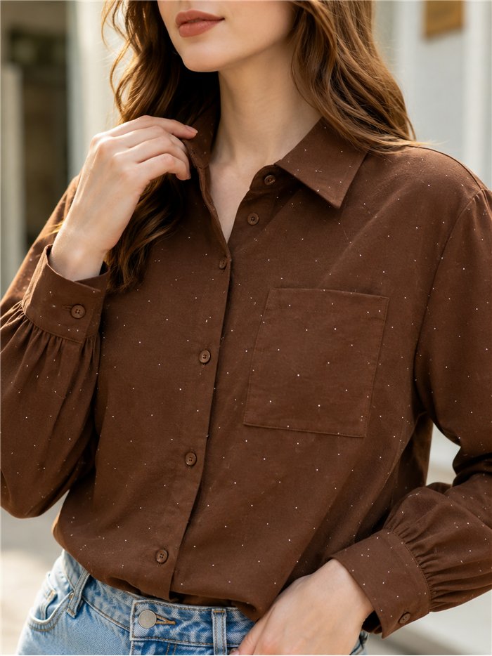 Camisa lisa com strass