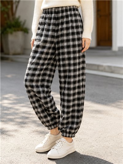 Pantalón jogger cuadros