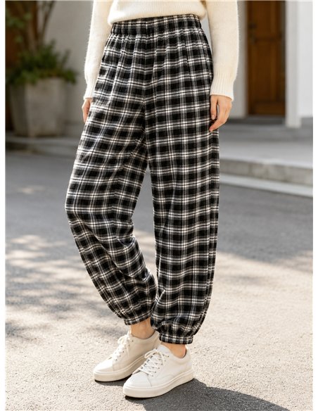 Pantalón jogger cuadros