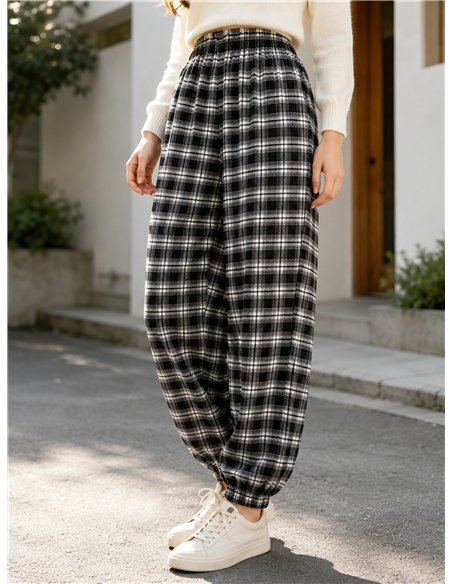 Pantalón jogger cuadros