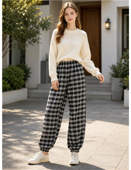 Pantalón jogger cuadros