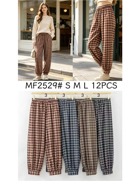 Pantalón jogger cuadros con cordón