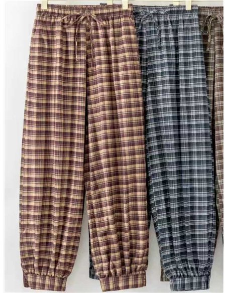 Pantalón jogger cuadros con cordón