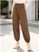 Pantalón cuadros bajo elástico