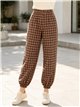 Pantalón cuadros bajo elástico