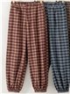 Pantalón cuadros bajo elástico
