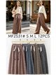 Pantalón wide leg cuadros con cinturón