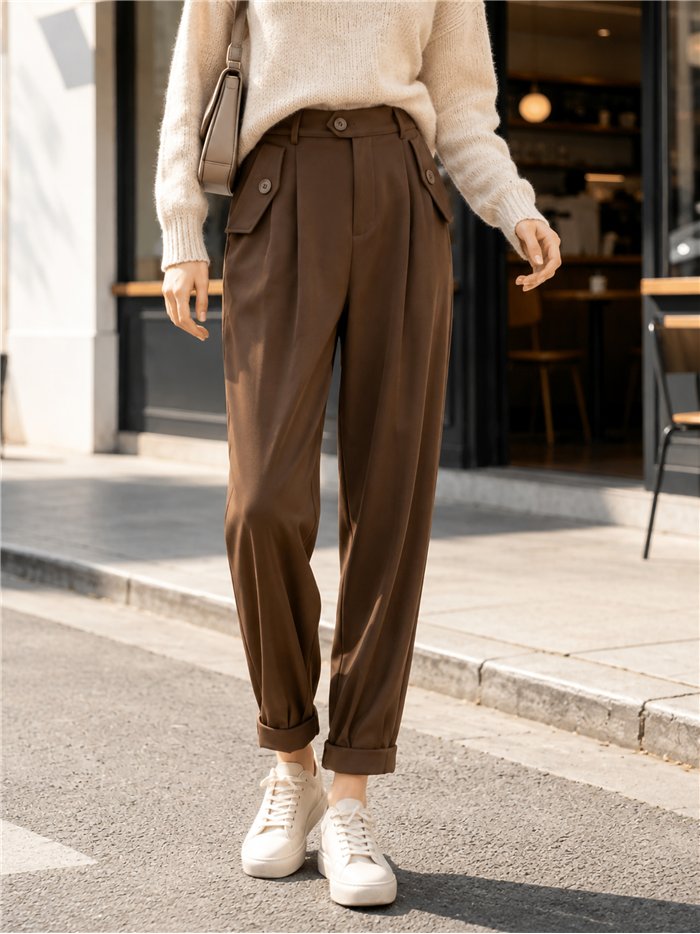 Pantalón jogger detalle solapa