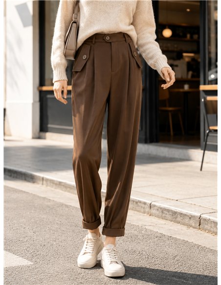 Pantalón jogger detalle solapa