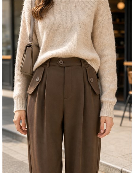 Pantalón jogger detalle solapa