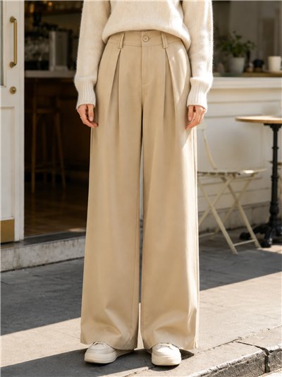 Pantalón wide leg con pinzas