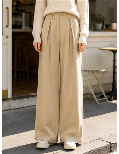 Pantalón wide leg con pinzas