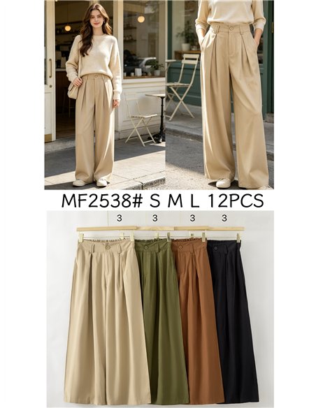 Pantalón wide leg con pinzas