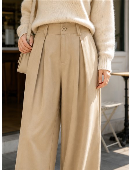 Pantalón wide leg con pinzas