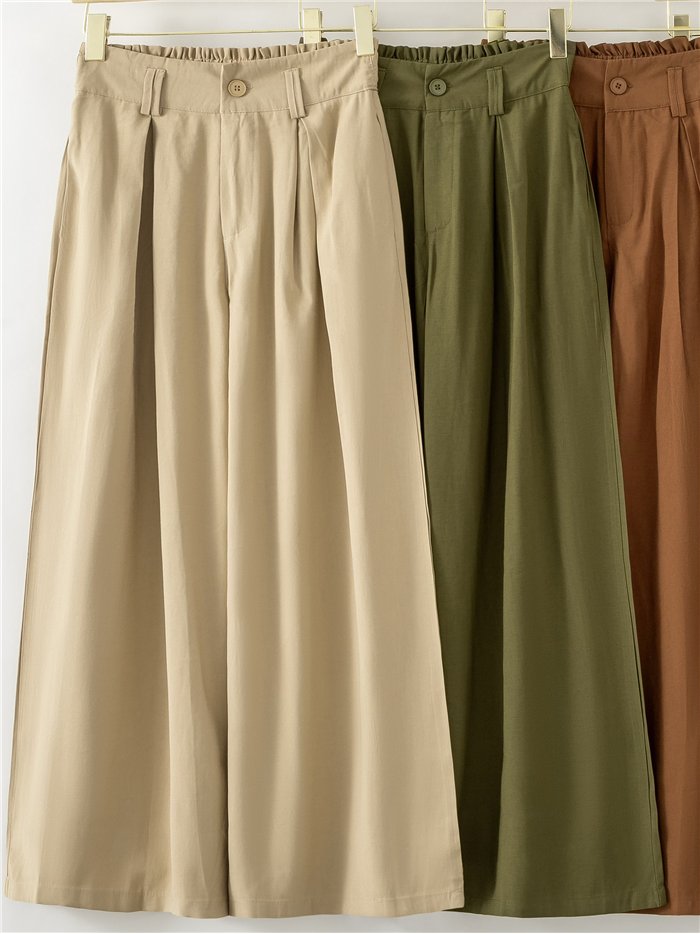 Pantalón wide leg con pinzas