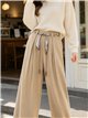 Pantalón wide leg con cinturón pañuelo