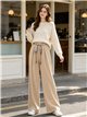 Pantalón wide leg con cinturón pañuelo