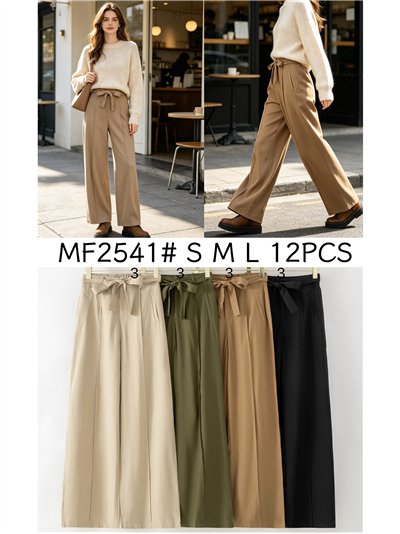 Pantalón wide leg con lazo 2
