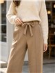 Pantalón wide leg con lazo