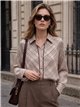 Camicia a quadri diagonali con profili