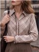 Camicia a quadri diagonali con profili